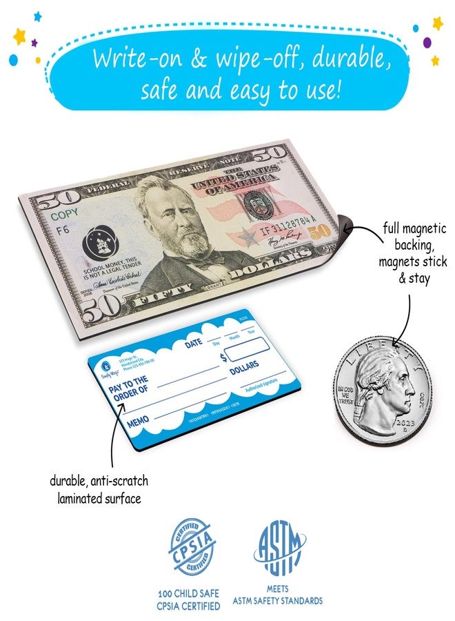 Simply magic 70 PCS Magnetic Money for Classroom - Play Money for Teaching, Money Manipulatives & Activities, Pretend Play Money for Kids, Money Magnets, Learning Coins, Bills - Toddler Money Games - Image 5